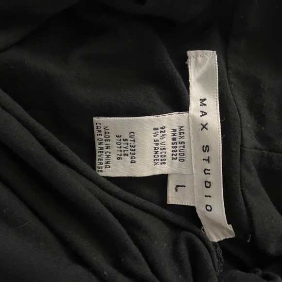 Black Faux Wrap Top - Picture 5 of 6